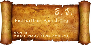 Buchhalter Varsány névjegykártya